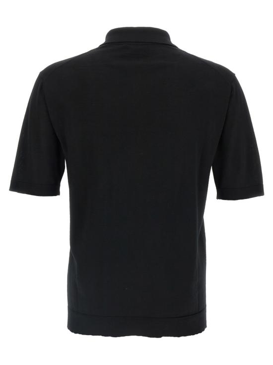 26FW 구찌 인타르시오 체스트 포켓 니트 폴로 티셔츠 824124XKEP11070 Black - GUCCI