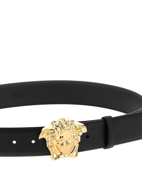 26SS 베르사체 라 메두사 레더 벨트 1020000DVTP11B00V Black - VERSACE