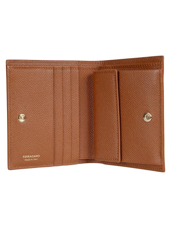 26SS 살바토레 페라가모 간치니 컴팩트 월렛 789857 098 Brown - SALVATORE FERRAGAMO
