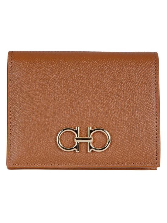 26SS 살바토레 페라가모 간치니 컴팩트 월렛 789857 098 Brown