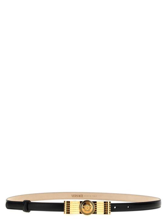 25SS 베르사체 지아니 리본 레더 벨트 1017978DV3T1B00V Neutrals