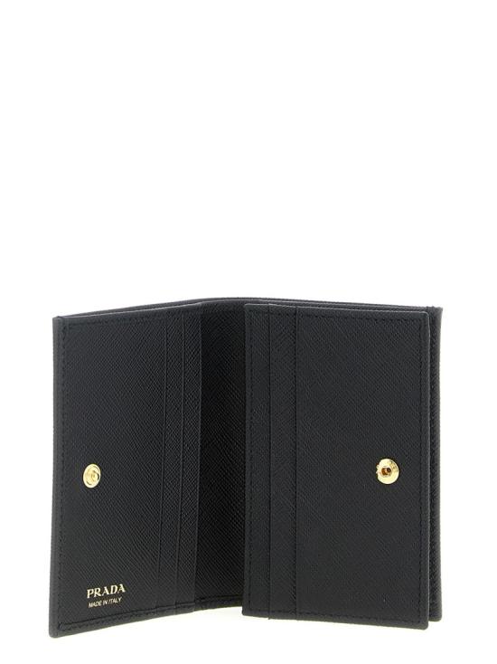 26SS 프라다 사피아노 트라이앵글 로고 반지갑 1MV021QHHF0002 Black - PRADA