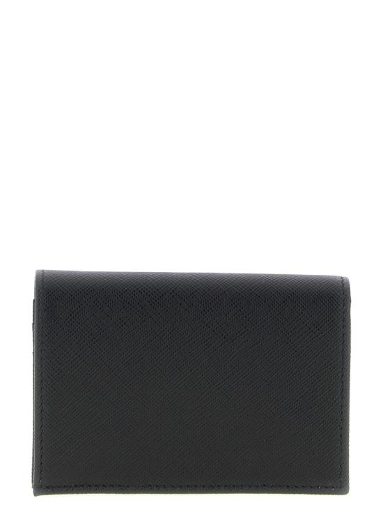 26SS 프라다 사피아노 트라이앵글 로고 반지갑 1MV021QHHF0002 Black - PRADA