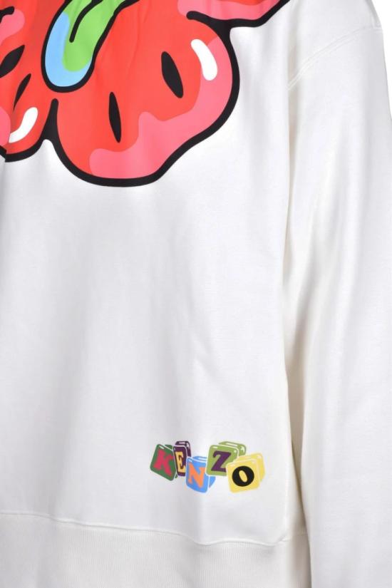  겐조 탑 면 스웨트셔츠 - 흰색 - KENZO