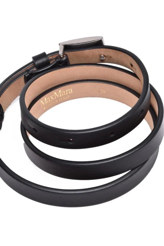 25SS 막스마라 레귤러 벨트 가죽  - 블랙 - MAX MARA