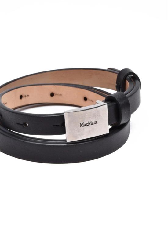 25SS 막스마라 레귤러 벨트 가죽  - 블랙 - MAX MARA