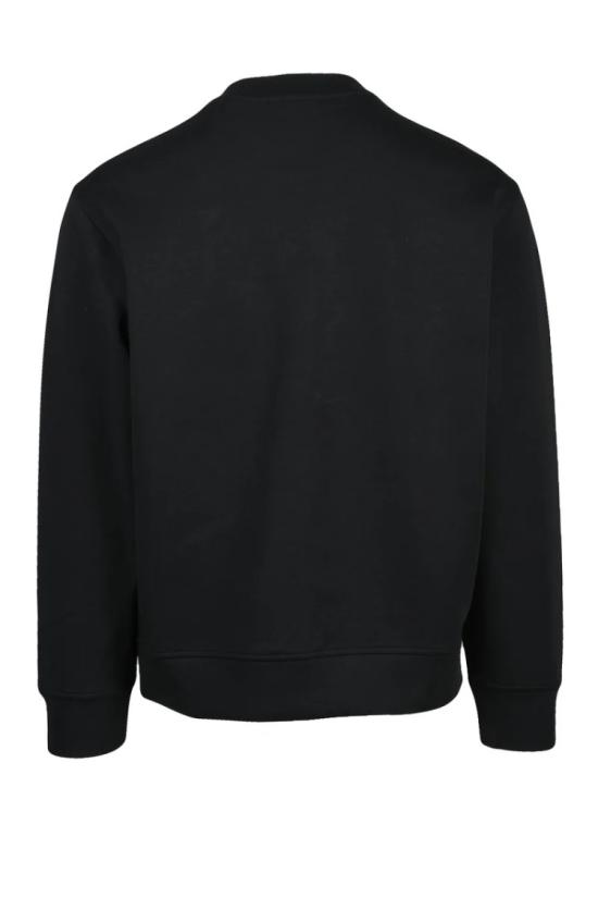 25SS 엠포리오 아르마니 탑 신축성 있는 크루넥 스웨트셔츠 - 블랙 - EMPORIO ARMANI