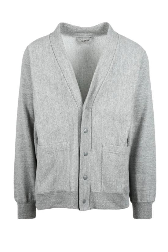  나나미카 탑 기모 안감의 스웨트셔츠 가디건 - 그레이