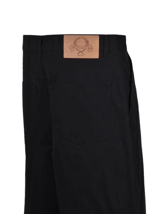 25SS 모스키노 팬츠 면/폴리아미드 혼방 바지 - 블랙 - MOSCHINO