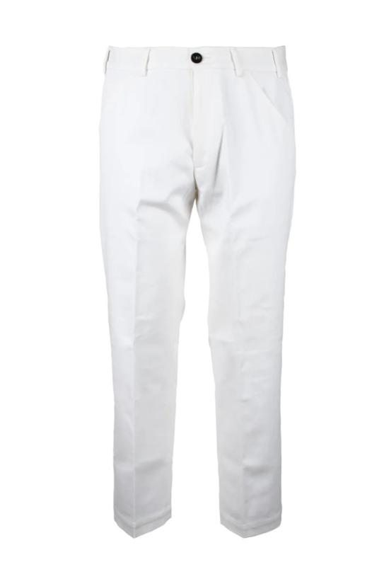  발렌타인 팬츠 클래식한 허리밴드가 있는 맞춤형 흰색 바지