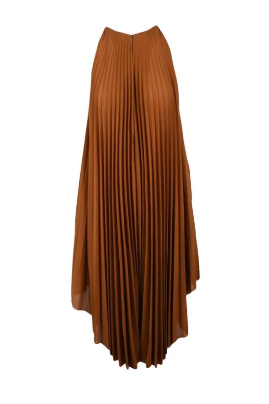 25SS 필로소피 롱 원피스 주름  - 갈색
