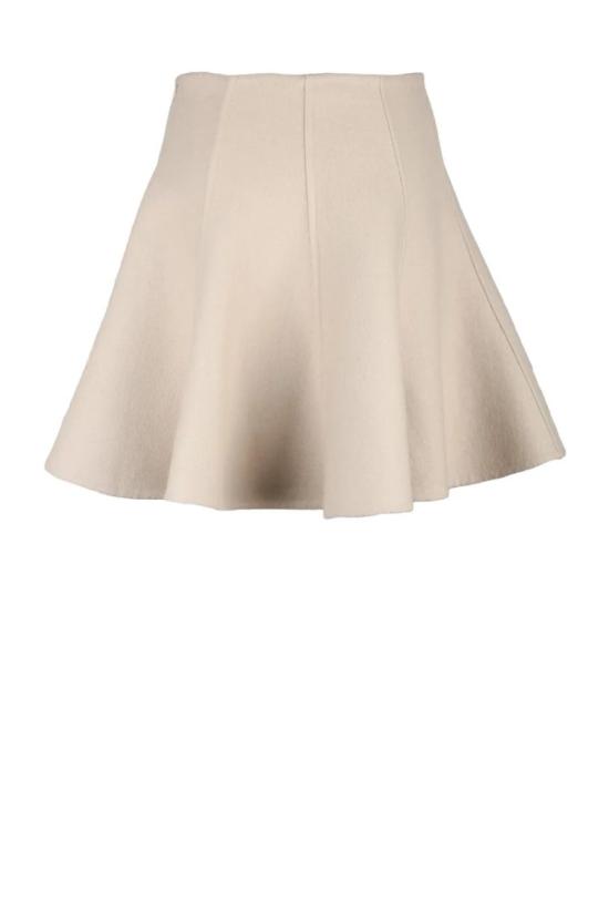  에르마노 설비노 미디 스커트 플레어 , 버진 울 소재, 베이지 색상 - ERMANNO SCERVINO