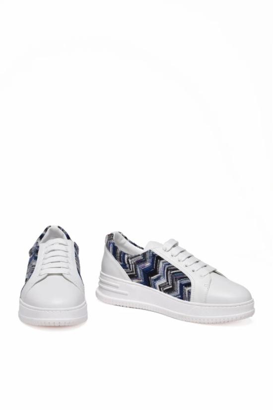 25SS 미소니 스니커즈 알렉스  패브릭/스웨이드 - 화이트 - MISSONI