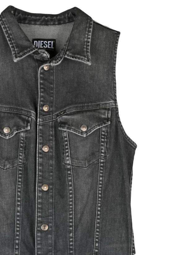  디젤 점프수트 데님  타이트핏 - 그레이 - DIESEL