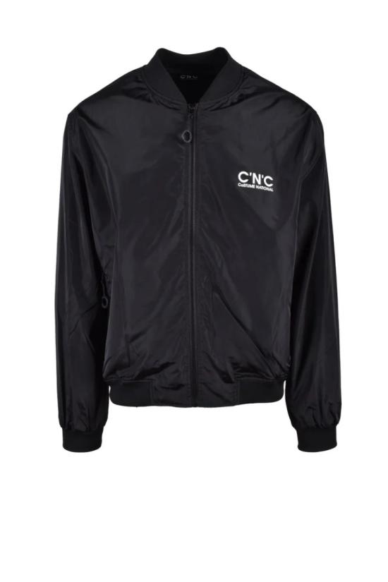  C N C Costume National 봄버 자켓 남성용 코트 - 블랙