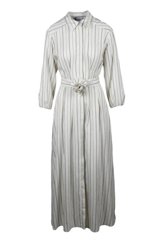 25SS 마렐라 롱 원피스 데니스 셔츠 드레스 - 화이트