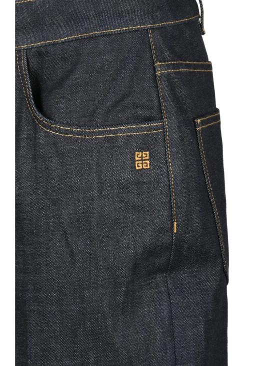 25SS 지방시 데님 와이드 레그 진 - 나이트 블루 - GIVENCHY