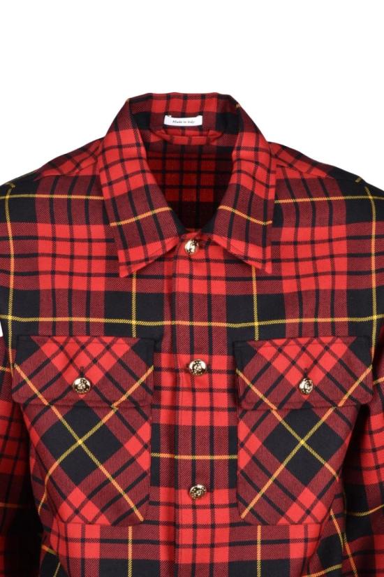  알렉산더 맥퀸 긴팔 셔츠 울  - 빨간색 - ALEXANDER MCQUEEN