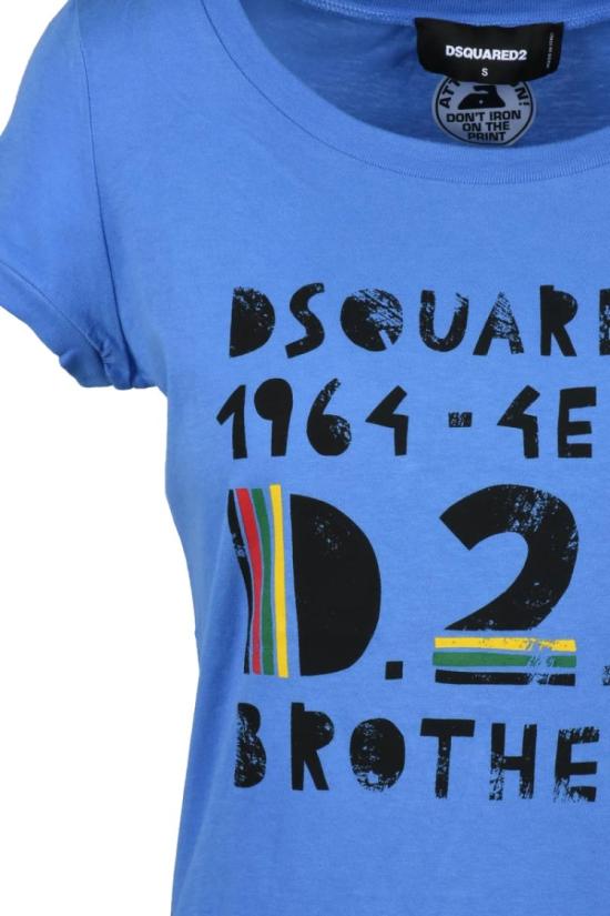 25SS 디스퀘어드2 반팔 티셔츠 면 티셔츠 - 파란색 - DSQUARED2