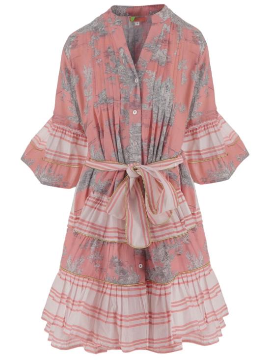 26SS Pep's Cannes 미디 원피스 NEWTOILE04STRAWBERRYGREY Pink