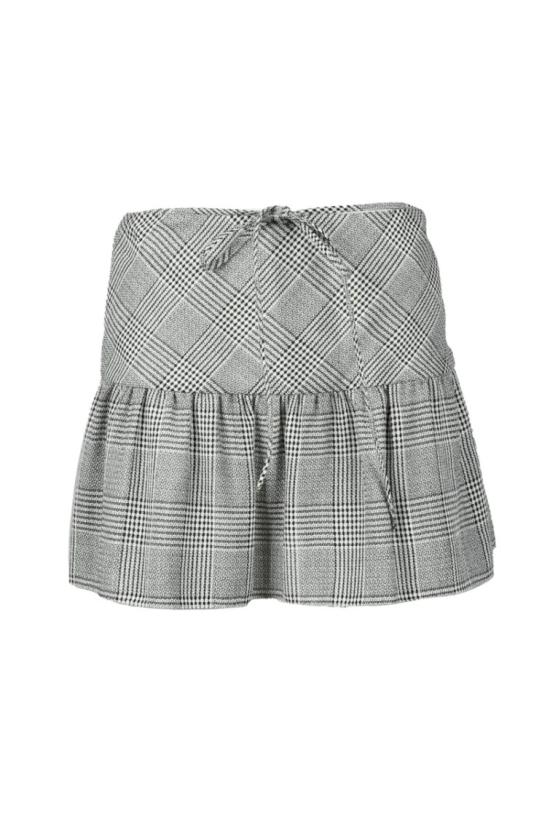  알레산드라리치 숏 스커트 미니 - 블랙/화이트