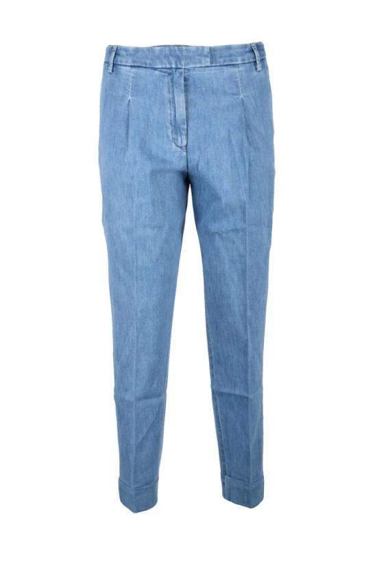  야콥코헨 데님 커프스 진을 입은 소년 - 연한 파란색