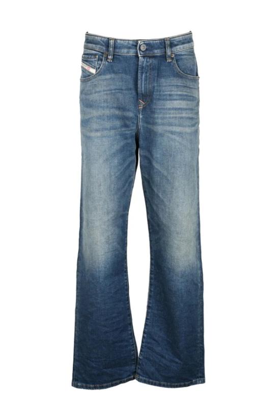  디젤 데님 여성용 D-Reggy 스트레이트 레그 진 - 블루