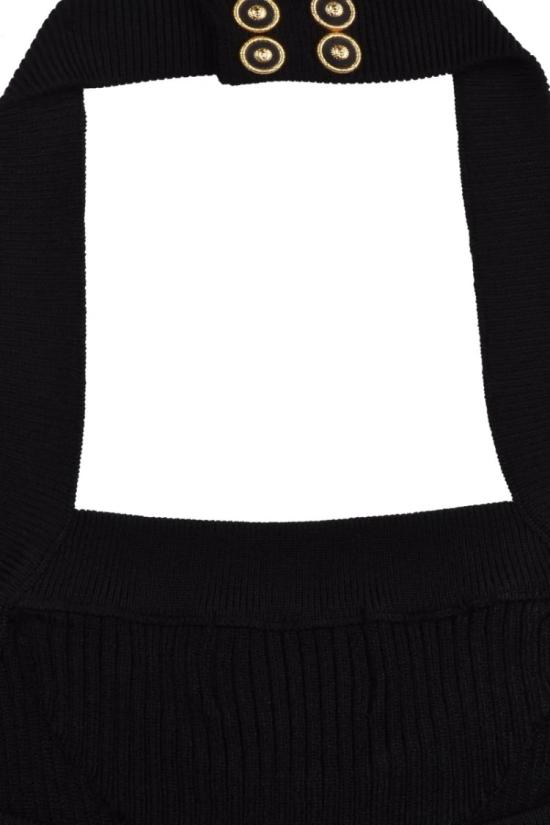 25SS 발망 민소매 티셔츠 비스코스  - 블랙 - BALMAIN
