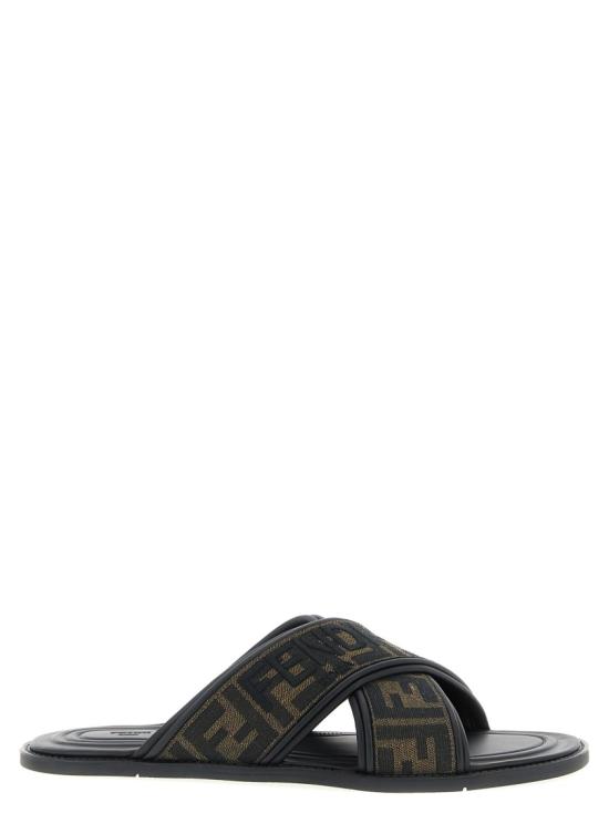 26SS 펜디 패브릭 슬라이드 7X1548AJZEF0R7R Black