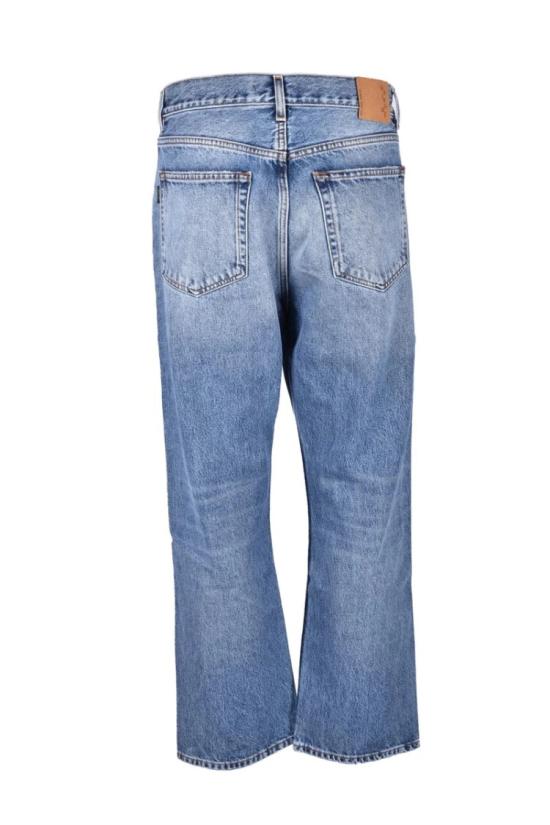  하이쿠레 데님 면 청바지 - 파란색 - HAIKURE