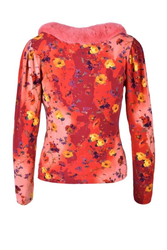  Salvatore Piccione Blumarine 가디건 비스코스 폴리에스터 소재 트윈 세트 - 레드 - SALVATORE PICCIONE BLUMARINE