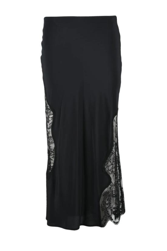  에리카 카발리니 롱 스커트 보일 소재 미디  - 블랙