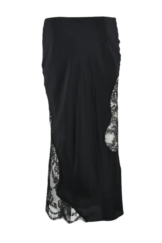  에리카 카발리니 롱 스커트 보일 소재 미디  - 블랙 - ERIKA CAVALLINI