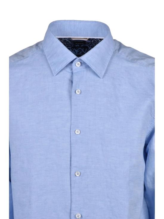 25SS 보스 긴팔 셔츠 린넨 코튼  - 연한 파란색 - BOSS