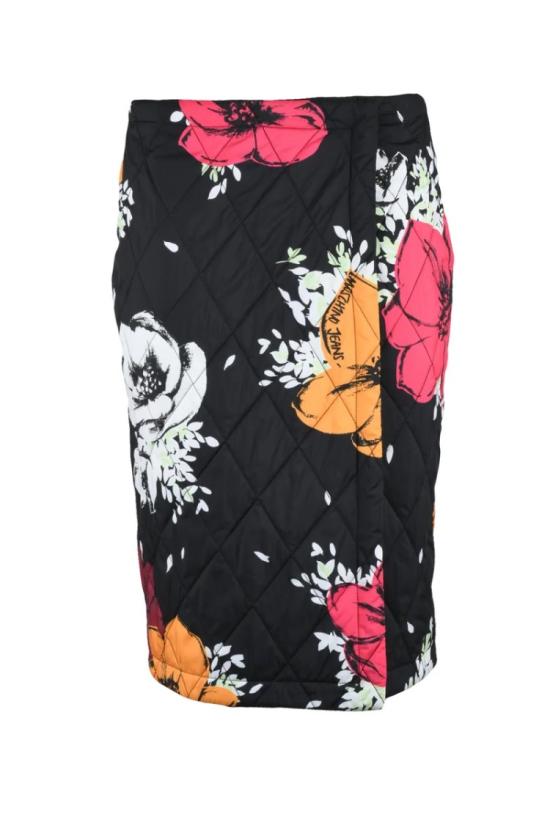  모스키노 미디 스커트 퀼팅 랩  - 푸시아/오렌지