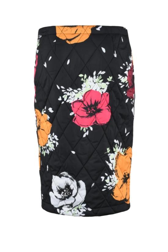  모스키노 미디 스커트 퀼팅 랩  - 푸시아/오렌지 - MOSCHINO