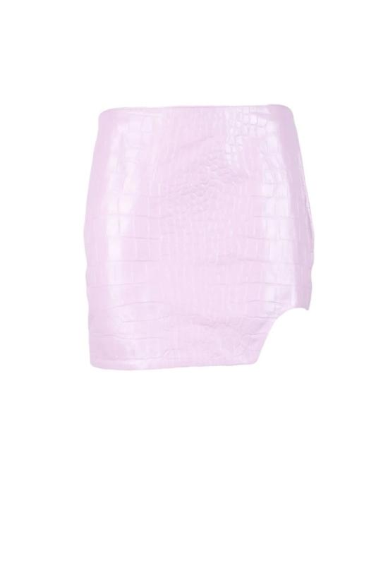  파트리지아페페 숏 스커트 미니 가죽  - 핑크