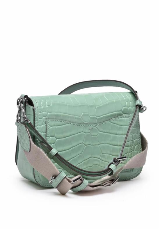 25SS 토리버치 크로스백 테아 엠보싱 플랫 플랩  - 그린 - TORY BURCH