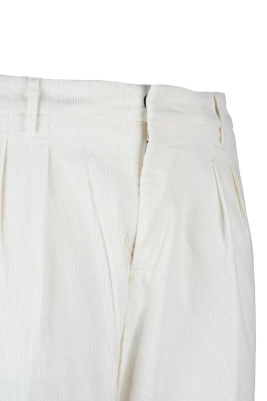  돈답 데님 오스카 벨벳 팬츠 - 화이트 - DONDUP