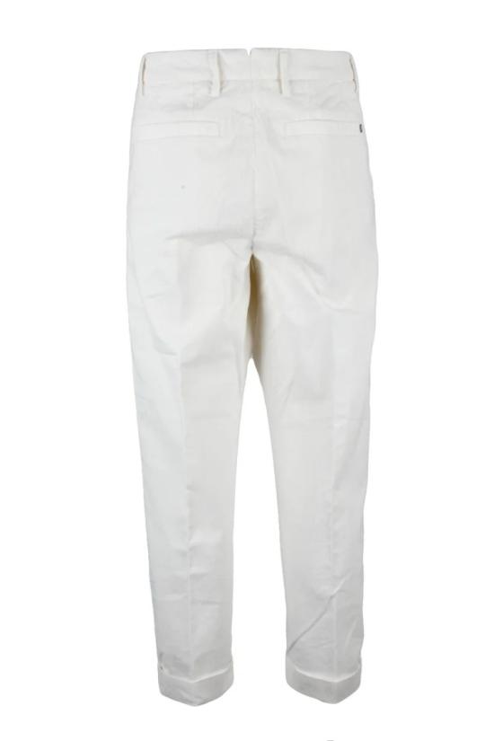  돈답 데님 오스카 벨벳 팬츠 - 화이트 - DONDUP