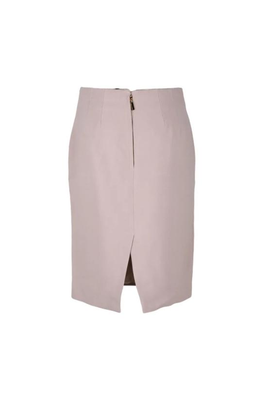 25SS 엘리자베타프랜치 미디 스커트 미디  그레이 비스코스 엘라스테인 - ELISABETTA FRANCHI
