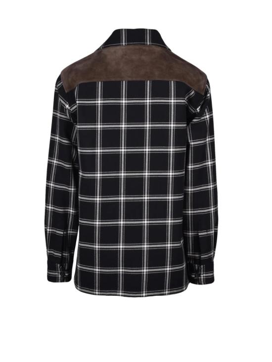 25SS 알렉산더 맥퀸 긴팔 셔츠 재킷 - 블랙/화이트 - ALEXANDER MCQUEEN