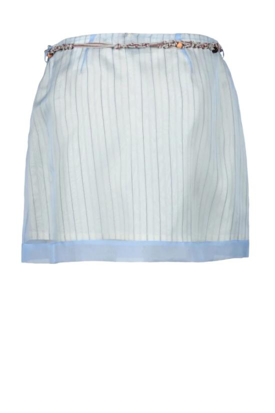  알리지 숏 스커트 미니 오간자  - 연한 파란색 - ALYSI