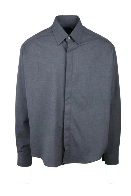 25SS Dressism. 긴팔 셔츠 (폴리에스터, 비스코스, 엘라스테인 혼방) - 회색