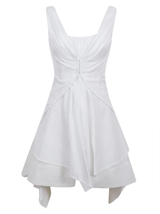 26SS 알렉산더 맥퀸 미디 원피스 868507QAACZ9000 White