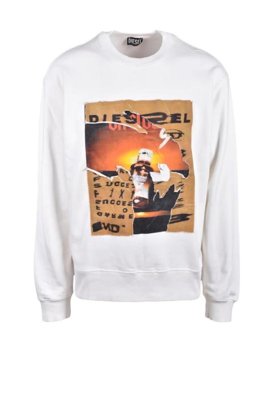  디젤 탑 크루넥 스웨트셔츠 - 화이트