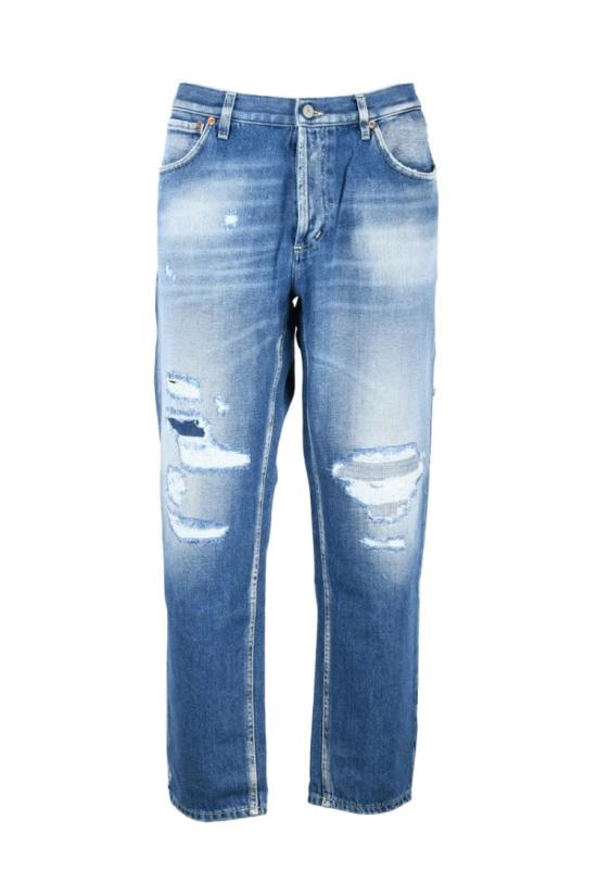  돈답 데님 미디엄 블루 디스트레스드  진