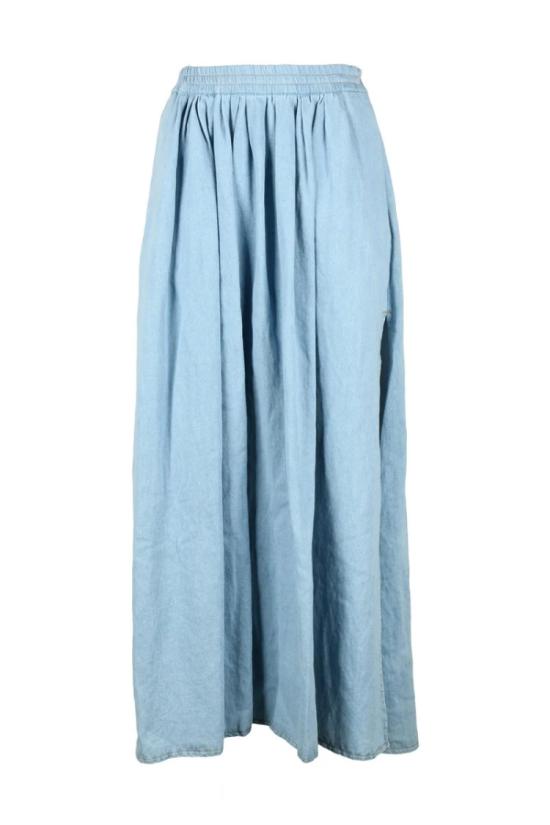  포르테포르테 데님 린넨 소재의 긴  스커트 -