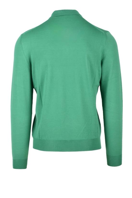  드루모어 폴로 티셔츠 메리노 울 니트 폴로 셔츠 - 녹색 - DRUMOHR