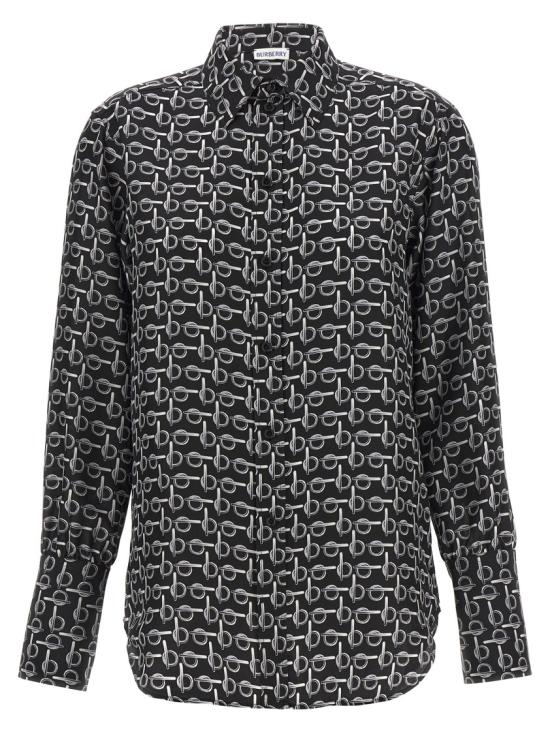  버버리 프린트 실크 셔츠 8090732SILVERBLACK Grey